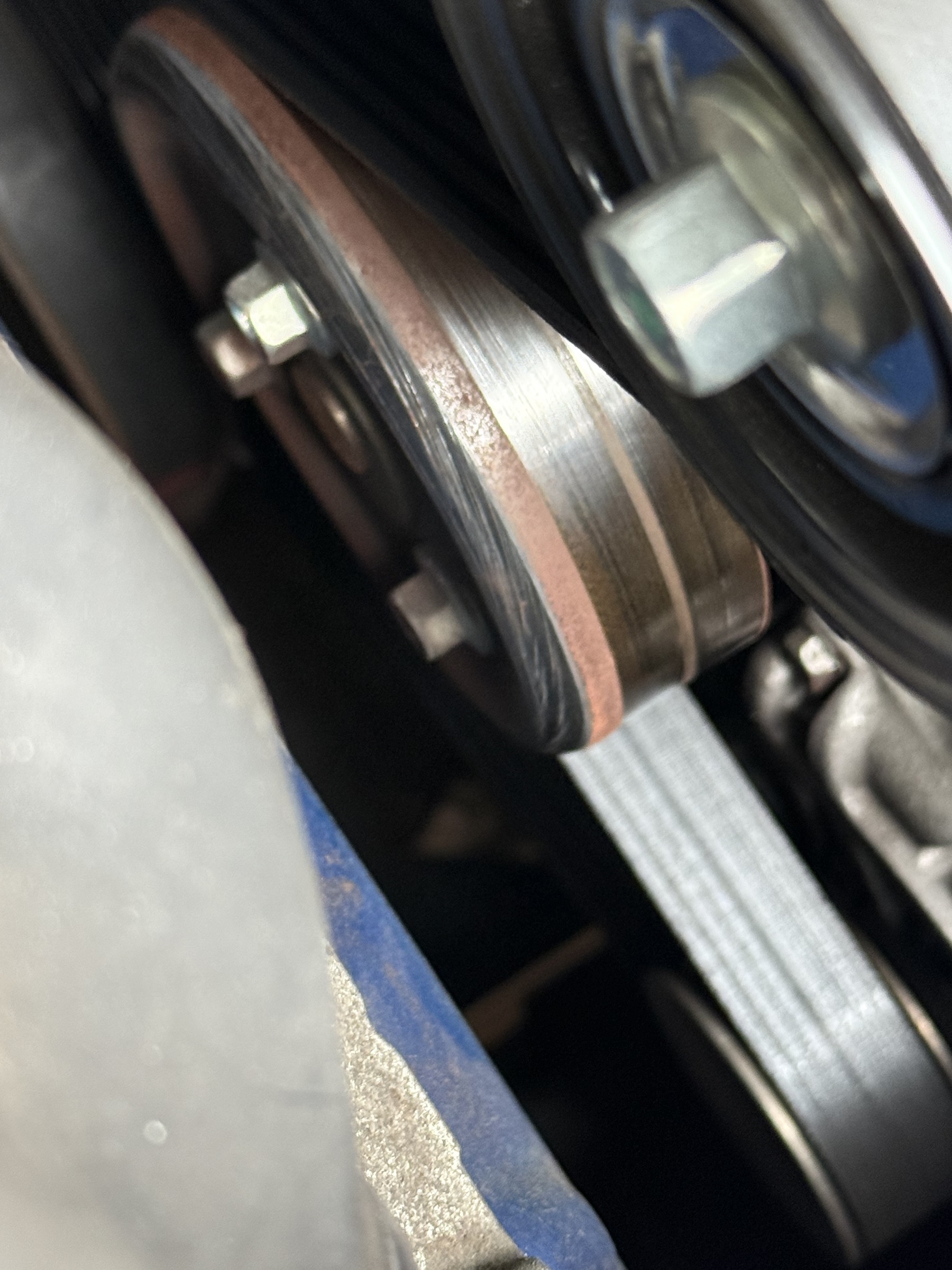 Water pump showing large amounts of rust on it
