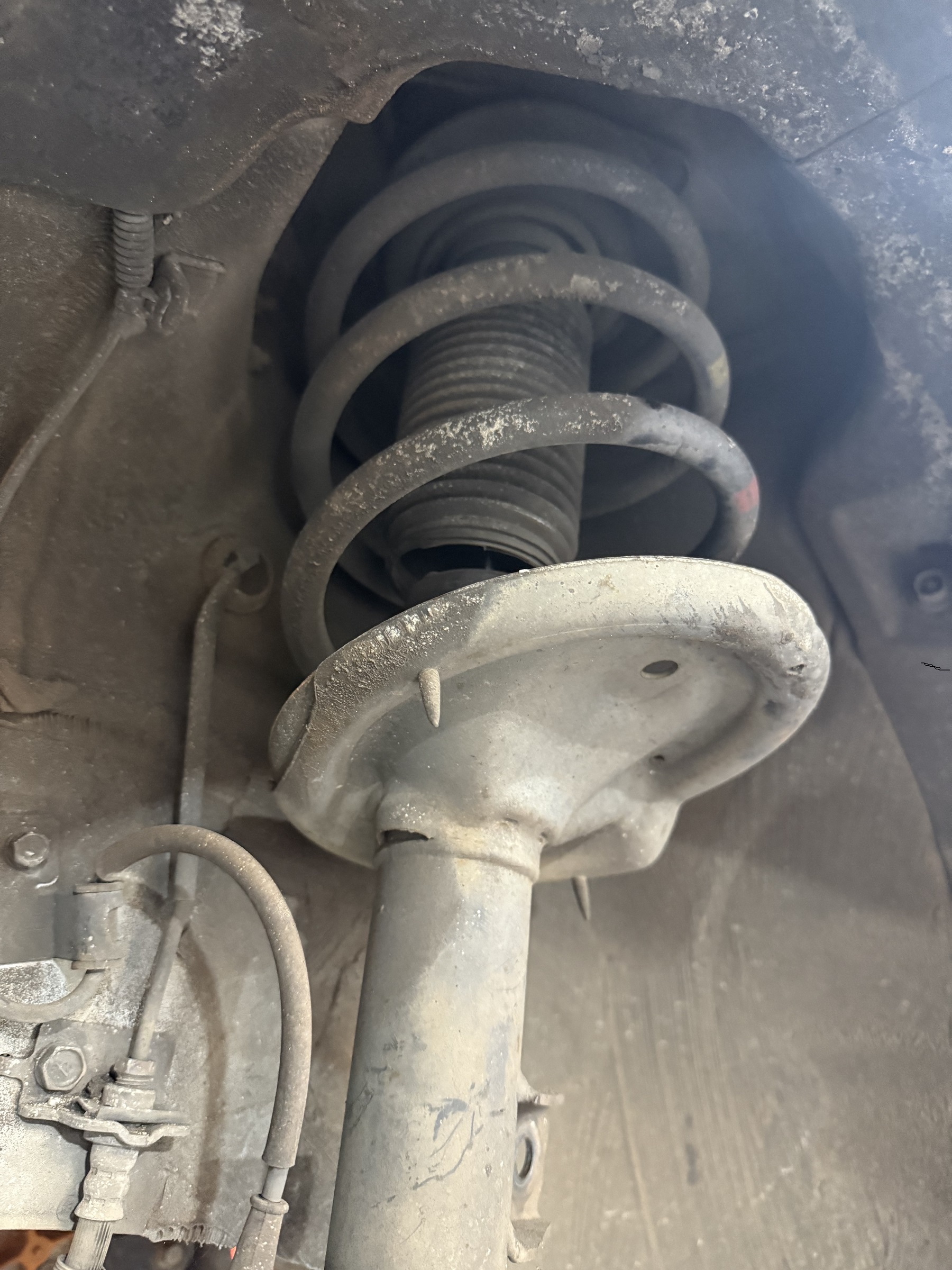 Leaking shock absorbers with damaged boot covers