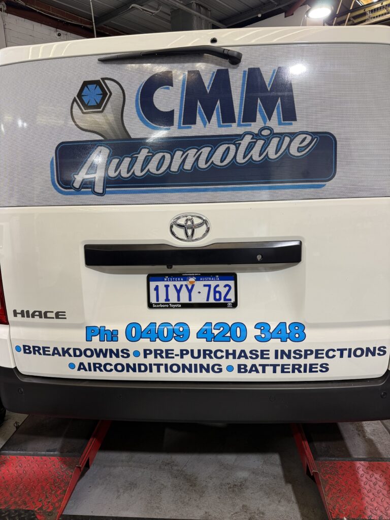 CMM Automotive mobile car jump start service assisting a customer with a flat battery in Perth